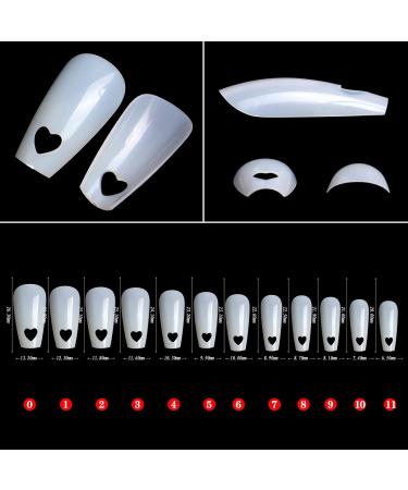 Square Fake Nails 504 Piece Square Press On Nails Full Cover Acrylic Nails False Nails 12-Sizes Nail Art Nail Supplies Artificial Nail Tips Almond/short Square Artificial Nail Tip White - Buy Online on GoSupps.com