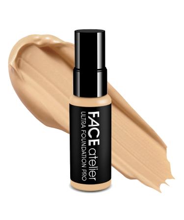 FACE atelier Ultra Foundation Pro | Sand - 4 | Full Coverage Foundation | Best Foundation for Mature Skin | Oil Free Foundation | Foundation for Dry Skin | Cruelty-Free Makeup 4 - Sand Pro