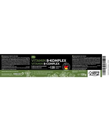 Greenpet Vitamin B Complex for Dogs - 120 Tabs of Essential B Vitamins (B1 B2 B3 B5 B6 B9 & B12) with Folic Acid | Supports Dog Health - Up to 4 Months Supply - Buy Online on GoSupps.com