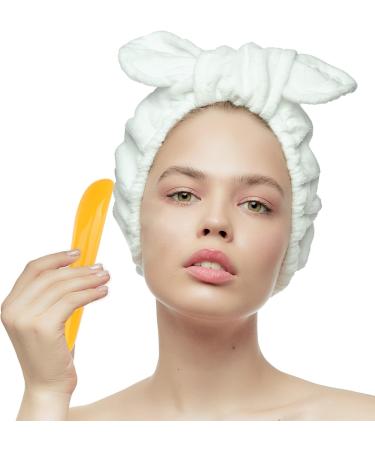 Magiclulu 2-in-1 Massage Device & Gua Sha Scraper - Jade Tool for Facial Massage & Skin Care | Portable Colorful Design | 11.00x4.00cm - Buy Online on GoSupps.com
