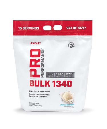 GNC Pro Performance Bulk 1340 - Vanilla Ice Cream, 15 Servings, Supports Muscle Energy, Recovery and Growth