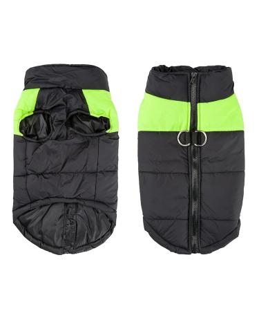Shinmax dog coat winter jacket Dog jacket Waterproof winter jacket warm winter vest for small medium large dogs Feeded breast protection dog puppy clothing vest pumpier padded coat 3xl green
