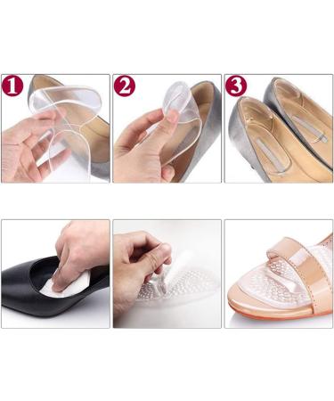 Forefoot Heel Pads - Silicone Transparent Thickened Shock Absorption Waterproof & Wear Resistant Cushion for Maximum Comfort - Buy Online on GoSupps.com