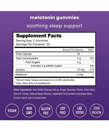 Melatonin Gummies for Kids & Adults | Natural Sleep Aid | Vegan Berry Flavor | 120 Gummies | 2.5mg, 5mg, or 10mg Dose | Drug-Free & Non-Habit Forming | 2-Pack - Buy Online on GoSupps.com