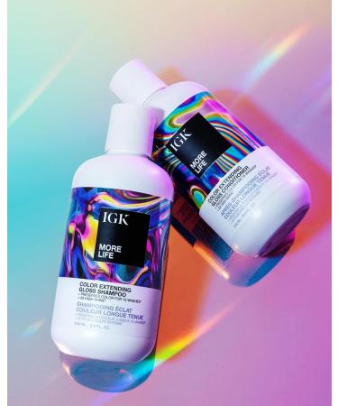 IGK MORE LIFE Gloss Shampoo & Conditioner Set | Color Safe Hair Care | UV Protection | Vegan & Cruelty-Free | 8 oz | International Shipping Available - Buy Online on GoSupps.com