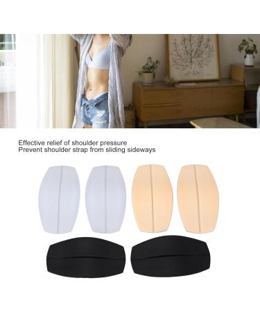 WOMEN SHOULDER PAD SOFT SILICONE NON SLIP ADJUSTABLE PADS SKIN BLACK WHITE COLOR FOR COMFORT AND SUPPORT - Buy Online on GoSupps.com