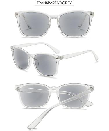 Vevesmundo Reading Glasses with Sun Protection - Stylish Visual Aid Sunglasses for Men & Women | 0.0 Prescriptive Transparent Sunny Reading Glasses - Buy Online on GoSupps.com