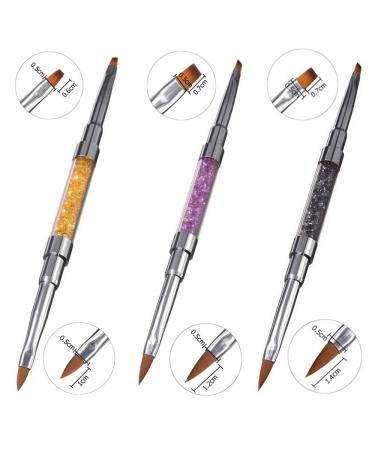 Kalolary 3PCs Acrylic Nail Brushes - Perfect Gel Nail Art & Design Accessories for Professional Nail Care - Buy Online on GoSupps.com