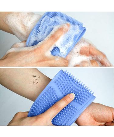 2020 Updated Silicone Back Scrubber for Shower - Easy to Clean Body Brush Exfoliator - Hygienic - Lilac Purple - Buy Online on GoSupps.com