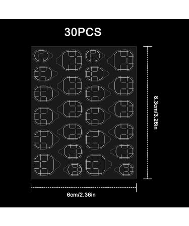 CHStarina 30 Sheet Nail Glue Stickers - Double-Sided Adhesive Pads for Artificial Nails | 720 Pieces Nail Gel Tape | Manicure Accessories - Buy Online on GoSupps.com