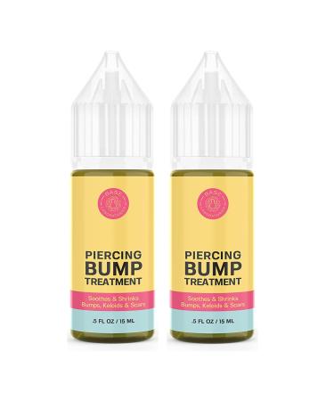 Base Labs 2-Pack Keloid Bump Removal & Piercing Bump Treatment Shrinking Drops | Bump Free Piercing Aftercare | Piercing Cleaner & Keloid Scar Removal | for Piercing Bumps and Keloids 1 oz / 30ml 0.5 Fl Oz (Pack of 2)