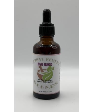All Natural Herbal Menopause Supplements for Women Hot Flashes Bye Meno Herbal Remedy Blends Alcohol Free 2oz Brown