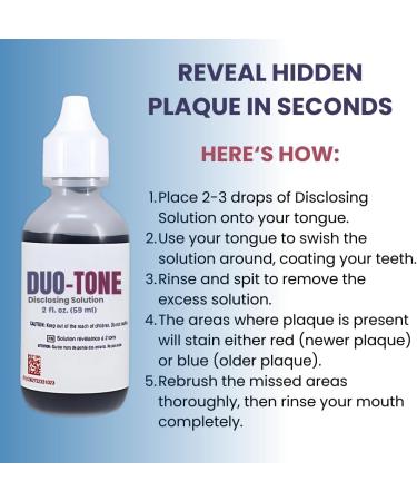 Generic Dental Duo-Tone Disclosing Solution 2 oz for Kids and Adults Multicolored Disclosing Agent Plaque Revealing Liquid for Teeth Dual-Color Plaque Indicator Liquid- Tutti Frutti Flavor - Buy Online on GoSupps.com