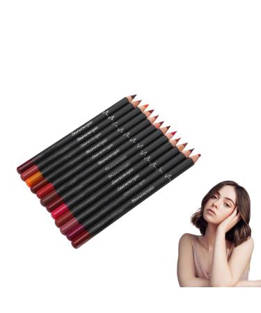 12Pcs Lip Liner Set Lip Liners Lipliner Set Lip Liner Pencil Lip Liner Contour Pencil Matte Lipstick Makeup Tool Set Long Lasting Lip Liners