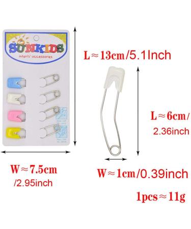 NX Garden 12pcs Curved Safety Pins Plastic Head Safety Locking Baby Cloth Diaper Nappy Pins for Baby Care - Buy Online on GoSupps.com