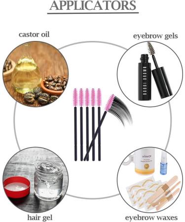 200Pcs Disposable Eyelash Brushes - MORGLES Mascara Wands & Eyebrow Applicator Kit (Pink & Purple) - Makeup Essential - Buy Online on GoSupps.com