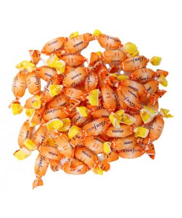 Pastiglie Leone Leonsnella - Sugar-Free Orange Caramels - 500g Box - No Colourings or Gluten - Sweetened with Isomalt and Malictar - Leone Pastilles