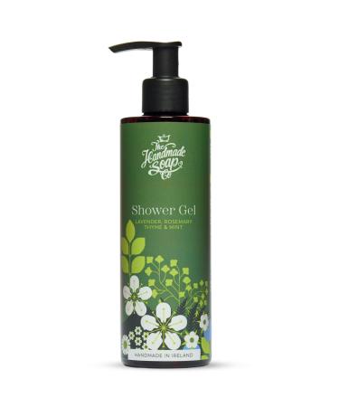 The Handmade Soap Company Shower Gel Lavender Rosemary Thyme & Mint Body Wash Liquid Bath Soap Moisturizing Body Wash Cruelty Free & Vegan Shower Gel 10 fl oz