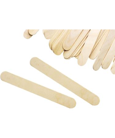 Amkoskr Natural Birch Wood Craft Sticks 8- 200 Pcs | 8 inch Tongue Depressors for Crafts and Ice Cream - White Finish - Buy Online on GoSupps.com