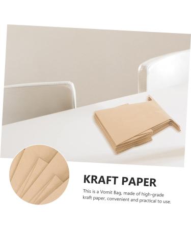 Hemoton 10pcs Disposable Throw up Bags for Car & Airplane - Travel Sickness Bags, Pregnancy, Outdoor Trash - Light Brown - 21x14.5cm - Buy Online on GoSupps.com