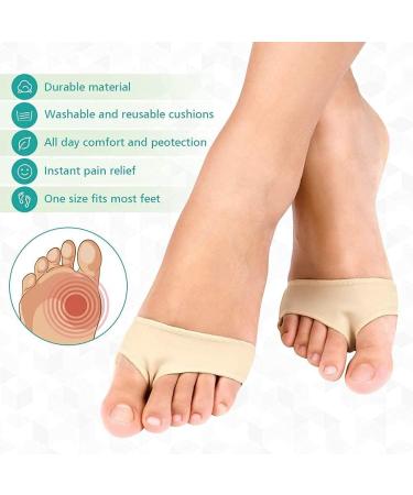 Forefoot Cushion Gel & Metatarsal Sleeves Soft Gel Foot Cushion for Morton s Neuroma Bunion Relief & Pain Relief - Buy Online on GoSupps.com