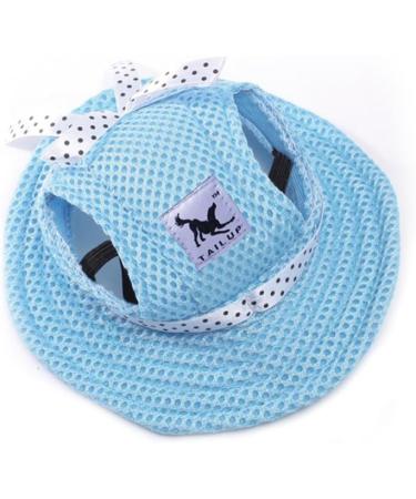 Bbeart Pet Hat - Leisure Visor & Baseball Cap for Small & Medium Dogs - Sun Hat with Ear Holes & Chin Straps - Stylish Blue for Girls - Buy Online on GoSupps.com