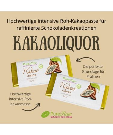 Kocao 100% Organic Raw Criollo Cocoa Mass - Vegan Sugar-Free Chocolate (250g) | Pureeraw - Buy Online on GoSupps.com