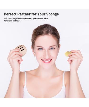 BEZOX Makeup Sponge Holder - Breathable Silicone Beauty Sponge Case for Travel (Khaki) - Buy Online on GoSupps.com