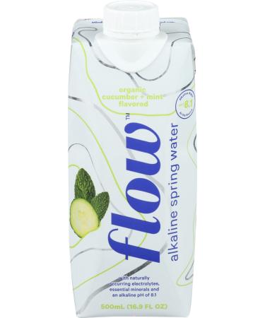 Flow Water, Organic Cucumber Mint Spring Water, 16.9 Fl Oz