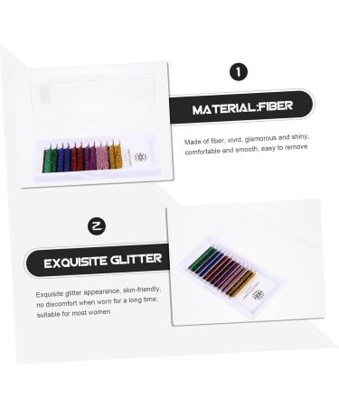 FOMIYES 18 Pairs Glitter False Eyelashes Halloween Fake Eyelash Color Lashes Extension Colorful False Eyelashes Thick Eyelashes Makeup Supplies Glitter Eyelashes Extend Fiber Flash - Buy Online on GoSupps.com