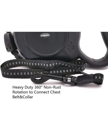 Retractable Dog Leads 26ft Pet Adjustable Leash for Small Medium Large Dogs Up to 49.8Kg (Black) - Buy Online on GoSupps.com