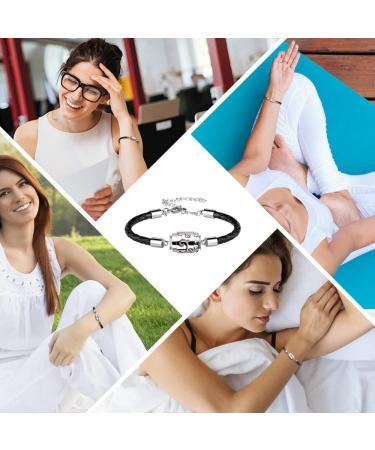 Essential Oil Diffuser Bracelet - Aromatherapy Stainless Steel Locket with Leather Adjustable Wristband | Perfect Gift for Mother's Day for Women & Men - Silver - Buy Online on GoSupps.com