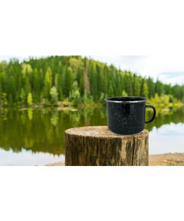 Toughty Camping Mug Set - 16 Oz Enamel Black Drinking Cups for Camping, Picnics & Home Use - Non-Toxic, Portable, Classic Design - Set of 2 - Buy Online on GoSupps.com