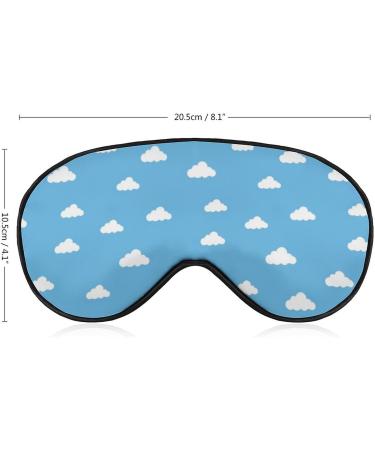 White Clouds Blue Sky Sleep Mask- Adjustable Blindfold for Sleeping and Travel - Buy Online on GoSupps.com