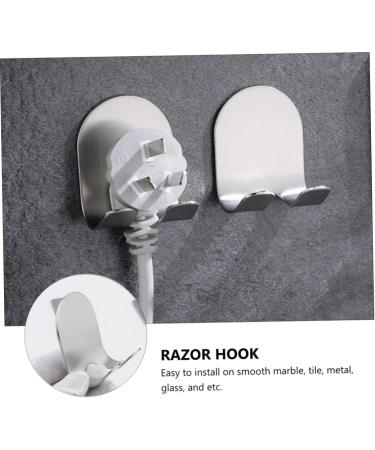 Zerodeko 9 StK Shaver Holder Hooks - Stainless Steel Razor & Towel Storage Solutions for Shower | Utility Hooks for Home & Travel - Buy Online on GoSupps.com