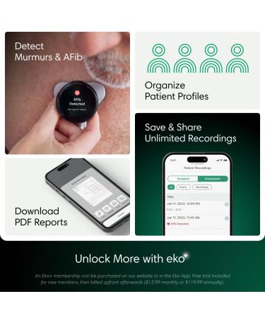 Eko CORE 500 Digital Stethoscope - Advanced TrueSound Audio 3-Lead ECG Full-Color Display Silver - Shop Internationally - Buy Online on GoSupps.com