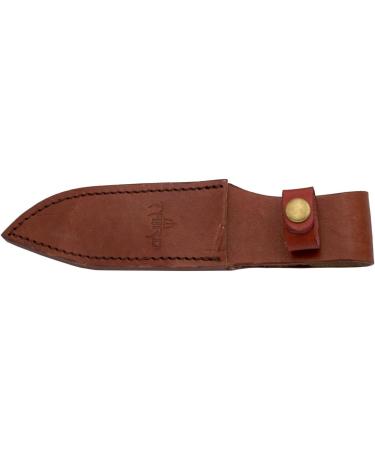 THIRD H0738RD Hunting Knife - 12.5 cm Satin Steel Blade Pakka Wood Handle & Leather Case | International Shipping Available - Buy Online on GoSupps.com