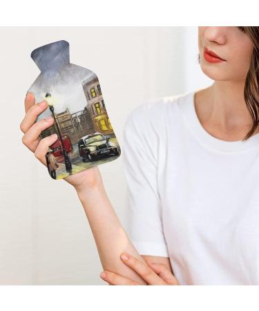 City Street Hot Water Bottle with Plush Cover - Hand Warmer for Adults & Kids | 26.5x15.3cm - International Shipping - Buy Online on GoSupps.com