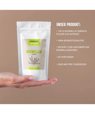 Boswellia Serrata Soft Smoke Powder - 100g | Highly Concentrated 65% Boswelliacos | Pure & Additive-Free | Dorado Superfoods  - Buy Online on GoSupps.com