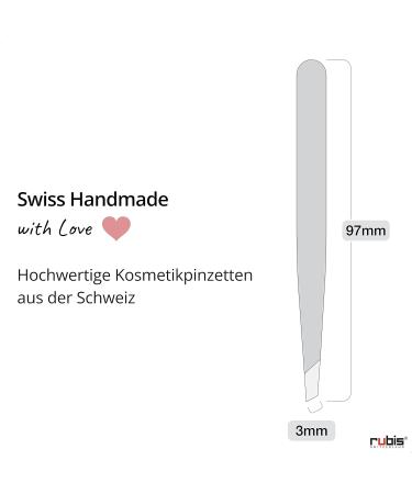 Rubis ProGrip Slanted Tweezers - Professional Non-Slip Eyebrow Tweezers with Grooved Handle | International Shipping - Buy Online on GoSupps.com