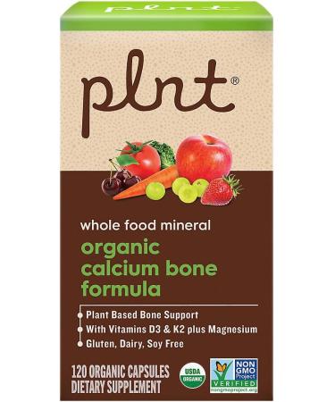 Organic Whole Food Calcium - Plant-Based Bone Support with Vitamins D3 K2 & Magnesium (120 Capsules) - Buy Online on GoSupps.com