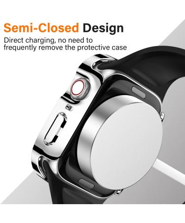 AmizeeÂ 2Â PackÂ CompatibleÂ withÂ AppleÂ WatchÂ CaseÂ 44mmÂ SeriesÂ 6/5/4/SEÂ with Built-in Screen Protector Hard PC Case Straight Edge Ultra Thin Anti-Scratch Protective Cover for iWatch 44mm (Silver/Clear) 44mm Silver/Clear - Buy Online on GoSupps.com