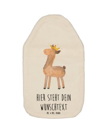 Mr. & Mrs. Panda Personalized warm bottle Lama king - personalized gifts personalized hot water bottle with reference heat pillow with names white personalized