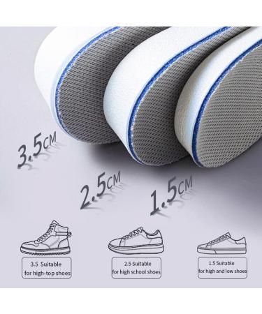 Memory Foam Invisible Height Increase Insoles - Breathable Orthopedic Shock Absorption Pads (EU43-44 A1.5cm) - Improve Comfort & Style - Buy Online on GoSupps.com