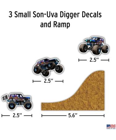 Monster Jam Son-Uva Digger Decal Pack - Set of 9 Monster Truck Vinyl Stickers - Buy Online on GoSupps.com