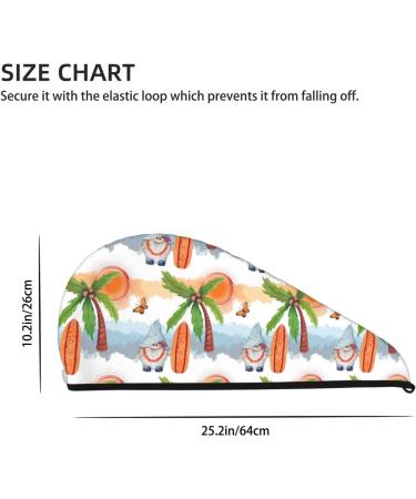 Super Absorbent Gnome & Surfing Microfiber Hair Towel Wrap - Quick Dry Coral Velvet for Long Curly & Thick Hair - Buy Online on GoSupps.com