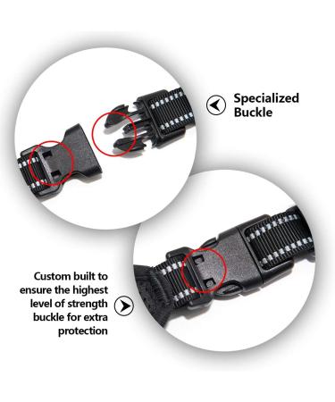 Phoepet Reflective Dog Harness - Adjustable with Training Handle 2 Metal Hooks & 3 Snap Buckles - Red S (Neck 12-18 Chest 14-24) - International Shipping - Buy Online on GoSupps.com