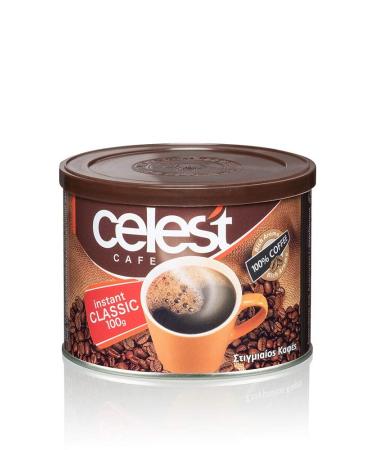 Celest Instant Coffee Hot/Cold Greek Cyprus Strike CELEST with Rich Aroma 1 Pack of 100g