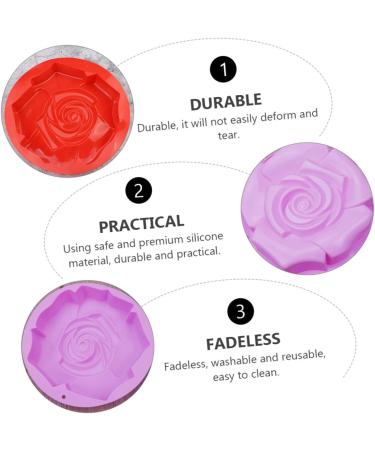 OUNONA 3pcs Rose Cake Mold Large Flower Tart Mini Flan Molds for Baking DIY Silicone Pie Baking Pan Silicone Soap Homemade Soap Molds Simple Mold Silicone Rose Silica Gel Manual Paper Cup 24X24X5CMx3pcs - Buy Online on GoSupps.com