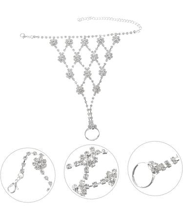 CALLARON Hand Rings ring hand chains the circle hand ring accessories rhinestones finger cots chained jewelry one chain Wedding dress Bracelet Ring finger jewelry Korean diamond ring - Buy Online on GoSupps.com